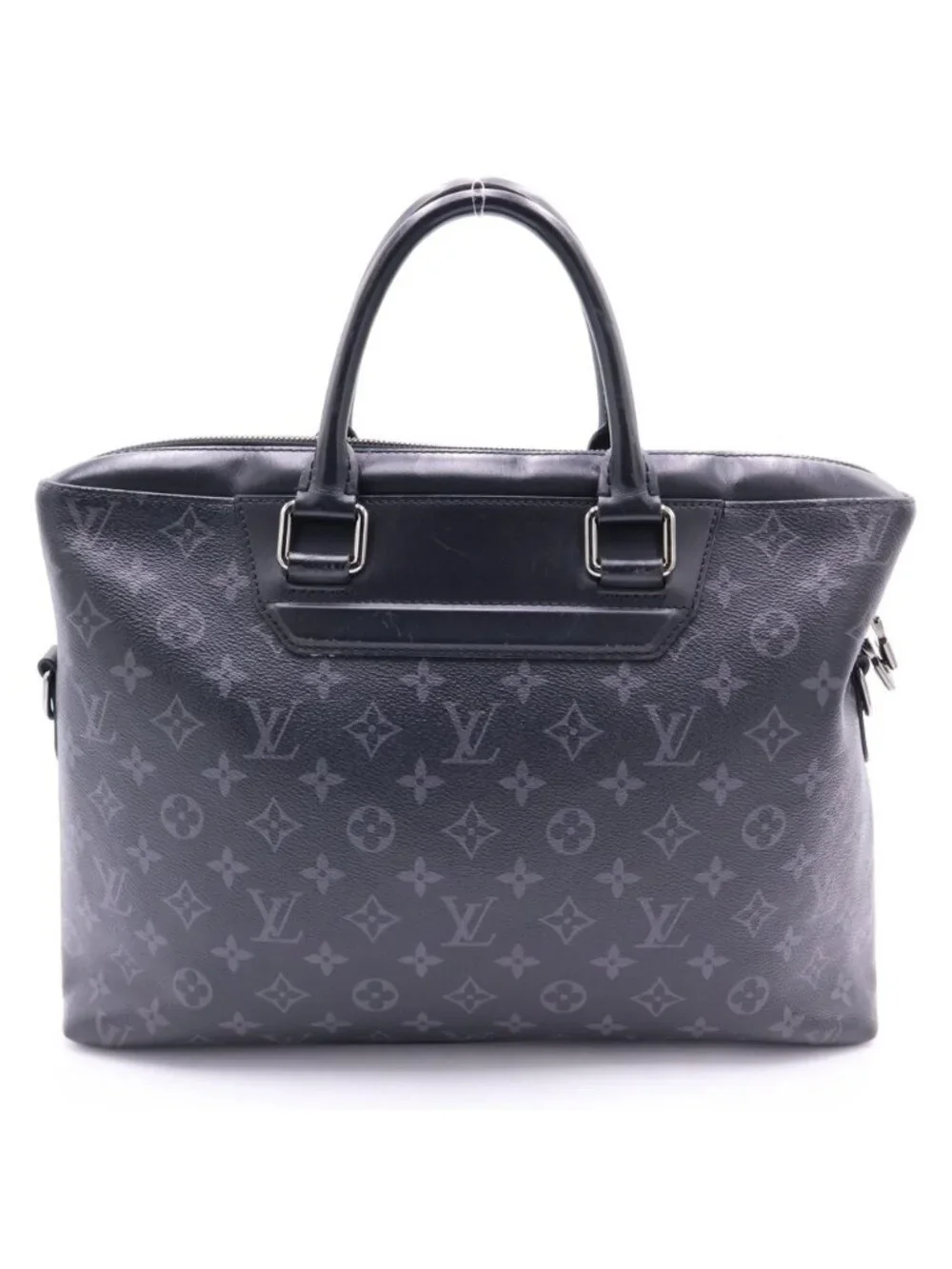 Louis Vuitton Monogram Eclipse Odysse Briefcase Handbag Black Leather